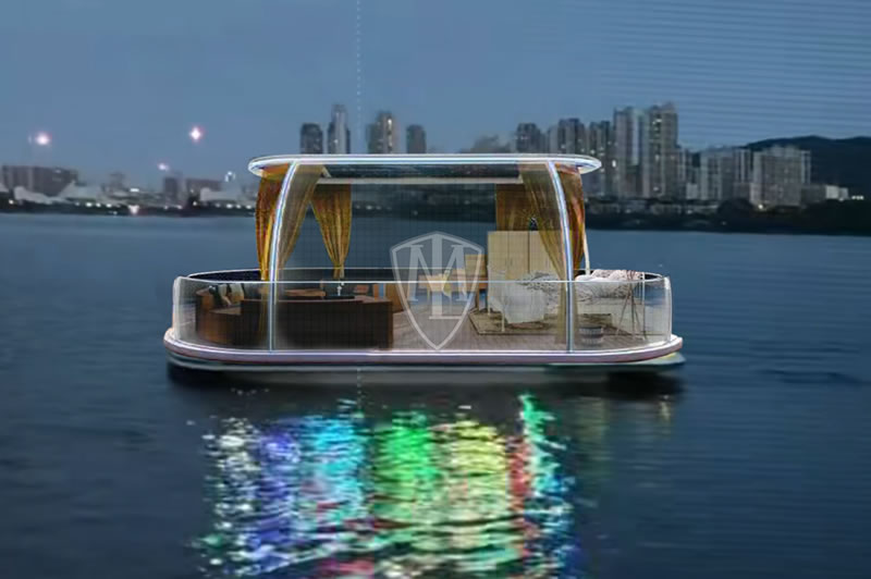  ML-21 Semi-circular Glass Aluminum Alloy Pontoon Boat